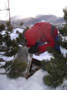 me fixing a system on top of a mountain in the
	    winter.